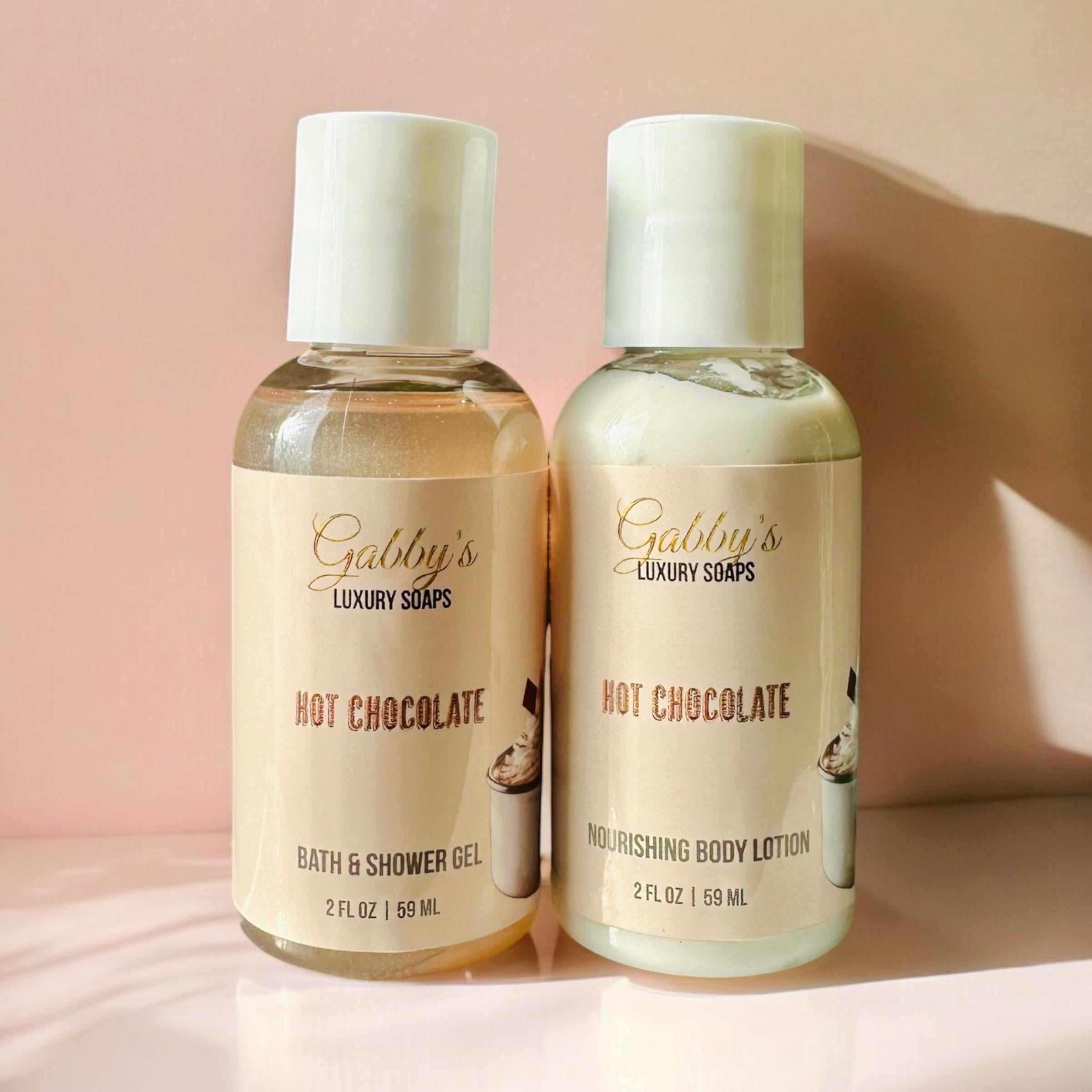 Hot Chocolate Plant-Based Bath & Shower Gel + Body Lotion Trial Size